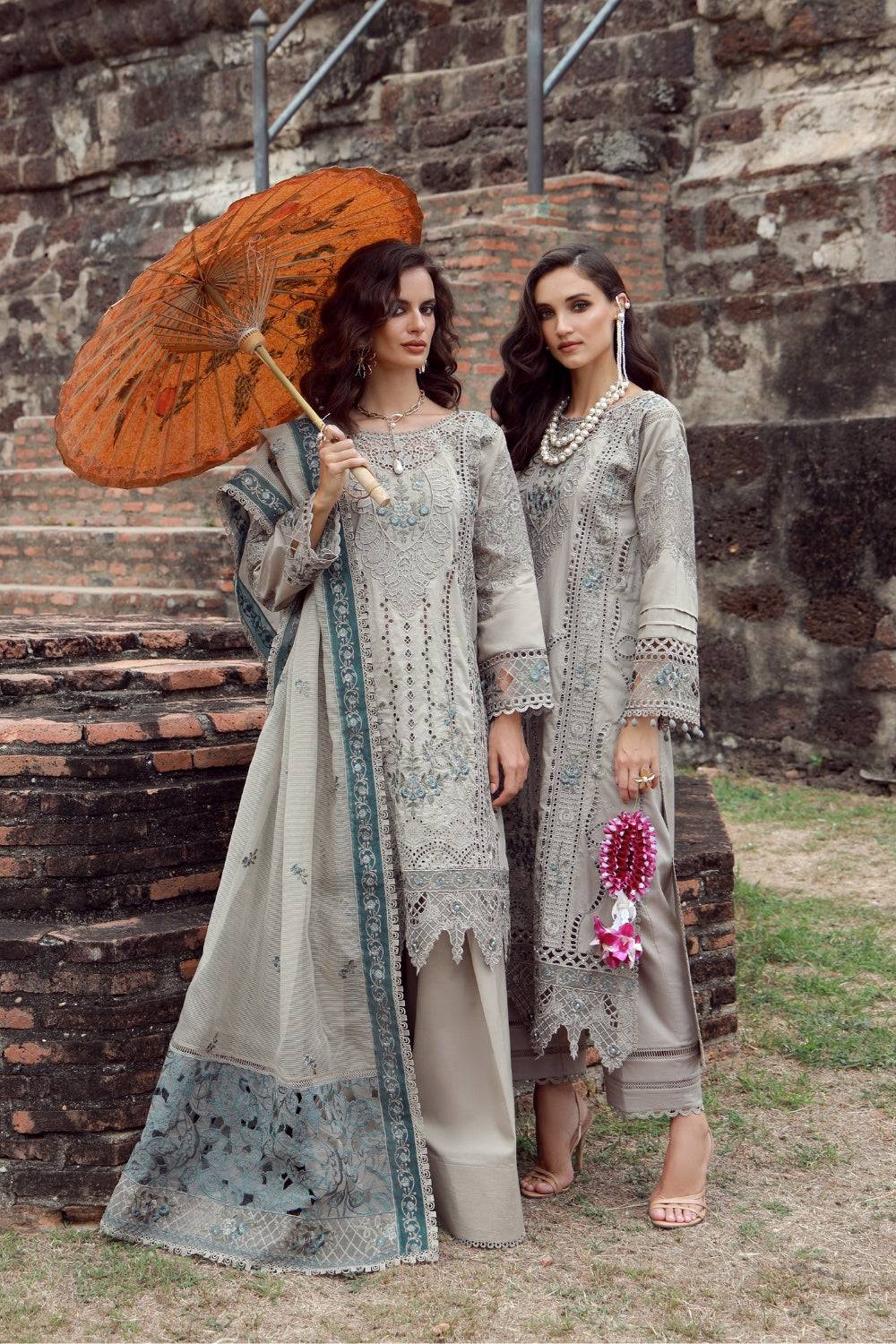Grey Dusk Farshi Shalwar With Short Shirt