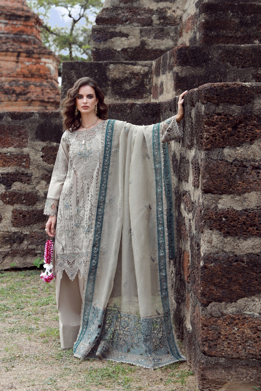 Grey Dusk Farshi Shalwar With Short Shirt